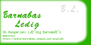 barnabas ledig business card